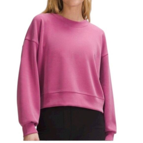 lululemon athletica Tops - Lululemon Softstreme Perfectly Oversized Cropped Crew *Washed Mauve